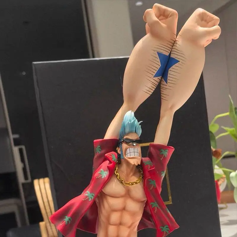 Фото Новая фигурка Фрэнки из аниме ONE PIECE, 32 см, версия «Два года назад», статуэтка из ПВХ, настольный декор, коллекционная модель, подарок, игрушка №4