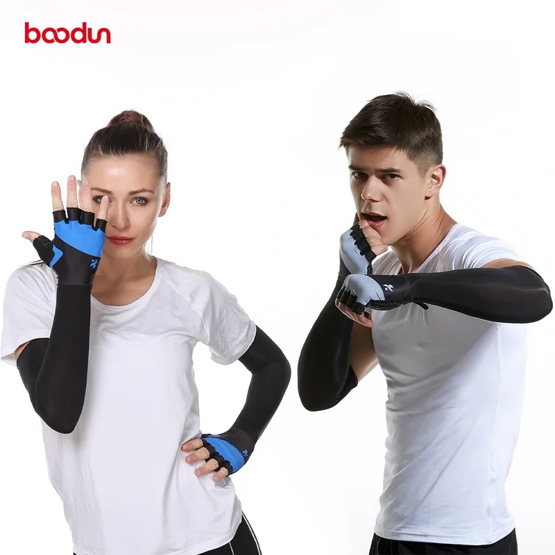 

Sunscreen Gloves Men's Arm Guard Sleeves Summer Ice Silk Sleeves Driving Riding Non-slip Fishing Cold Sleeves Half Finger