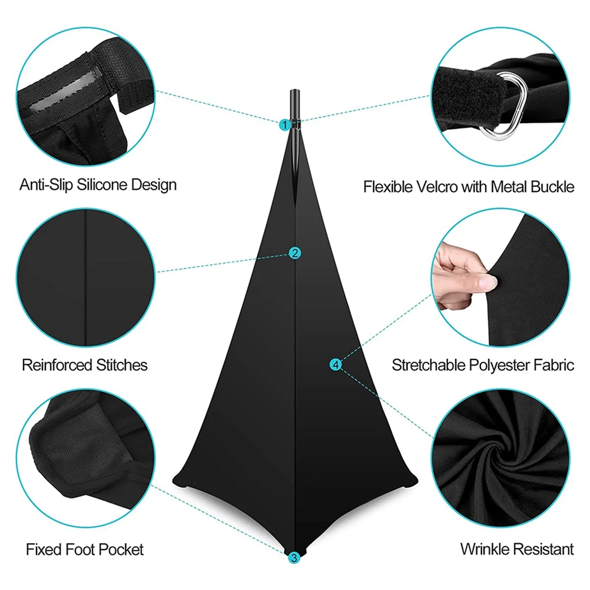 Крышка подставки для динамика - чехлы динамиков DJ совместимые с большинством