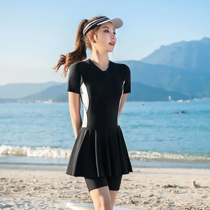 

Women One-piece Swimwear Sports Swimsuit Anthletic Beach Wear Fitness Bathing Plus Size Surfing Suit Padded