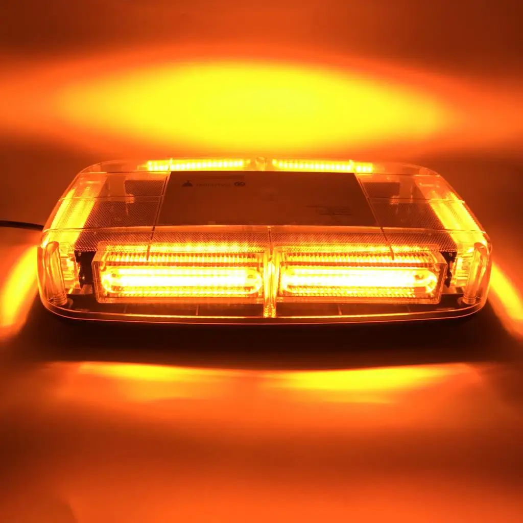 

Yellow LED COB Car Strobe Warning Light Vehicle roof Flashing Beacon Police Strobe Emergency signal Lamp DC12~24V