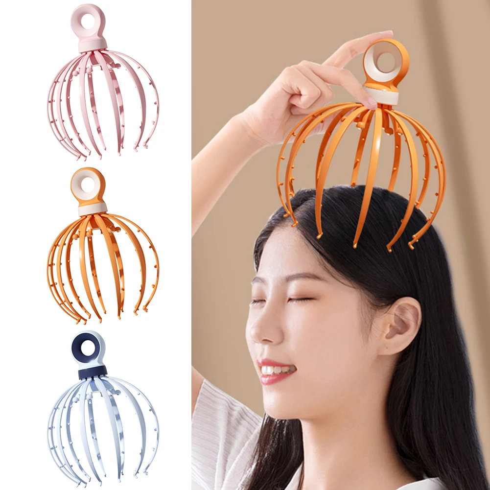 

Расслабляющий массажер для головы, лечебный массаж когтей шеи, антистрессовый снятие боли, осьминог, расслабление кожи головы, спа, головна...