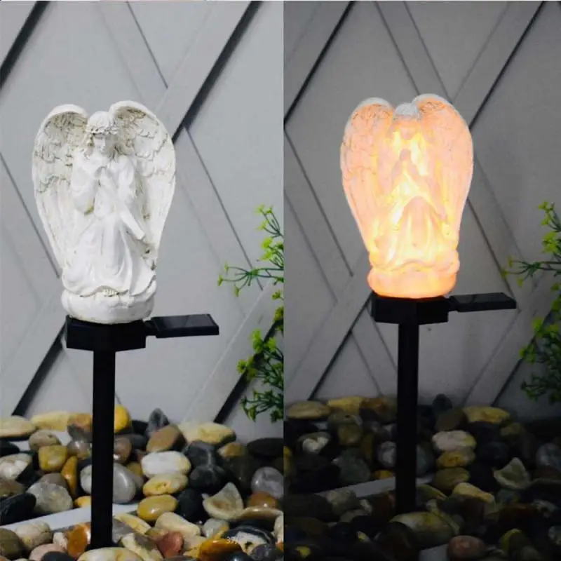 

Solar Garden Stake Angel Lighting Sidewalk Waterproof Angel Shape Statue Outdoor Garden European Landscape Decorative Light