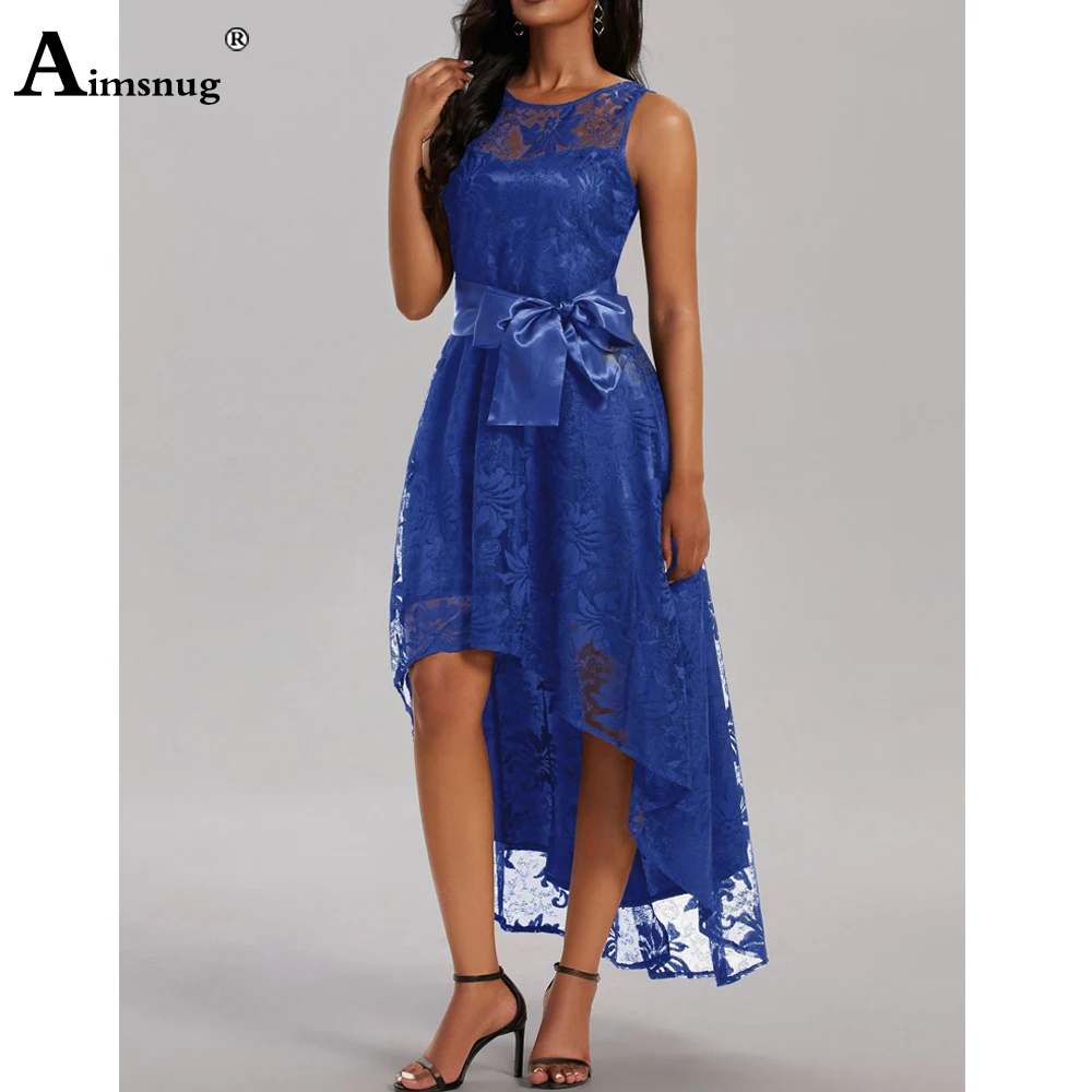 Платье женское кружевное с завышенной талией элегантный вечерний сарафан-годе