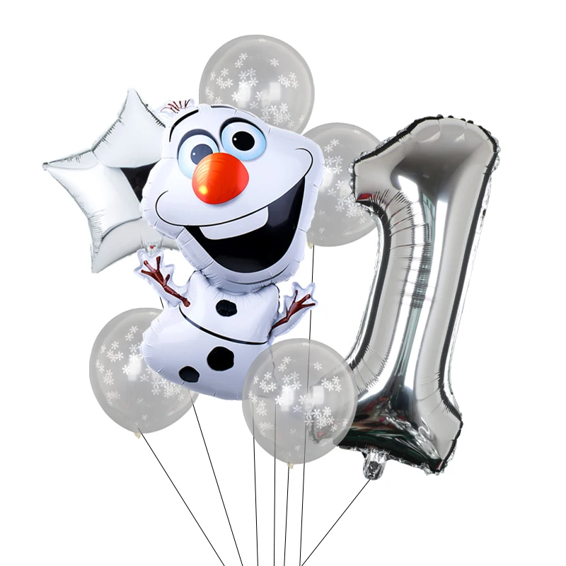 

7pcs DISNEY Frozen Party Balloons Olaf Balloons 32inch Number Balloon Baby Shower Birthday Party Decorations Kid's Toys Globos