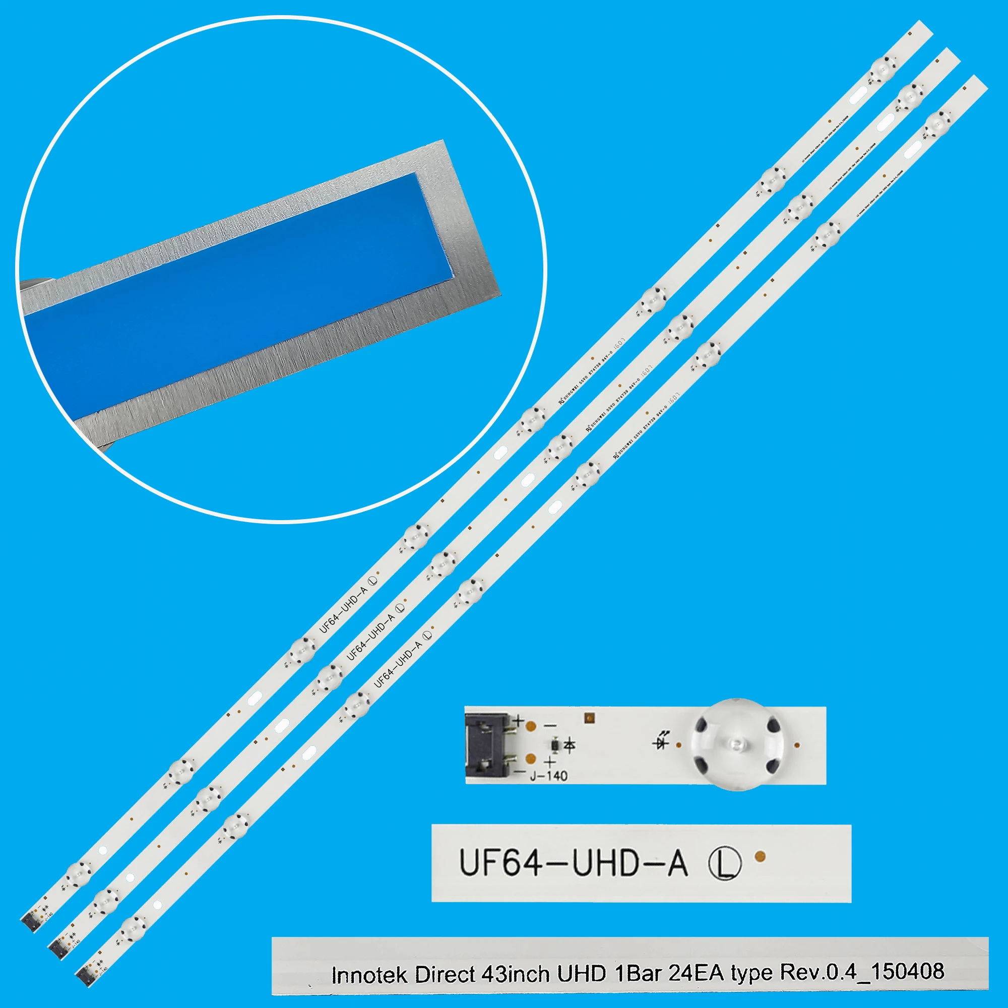 

Светодиодная лента для 43UH619V 43UF6400 43UH610A 43LH60_FHD_A Тип 43UH6000 43UH6100 43UH600 HC430DGN-SLNX1 43UH6207