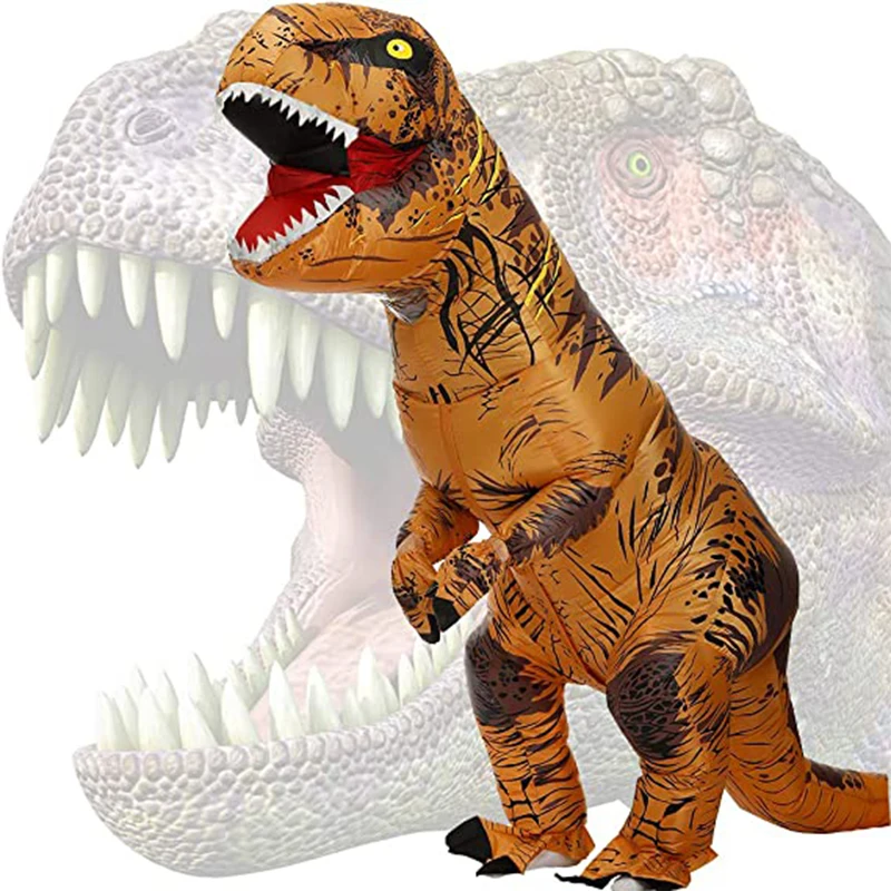 

Необычный и интересный Надувной Динозавр для детей и взрослых, тираннозавр рекс, костюм для косплея, представлений в детском саду, Хэллоуин