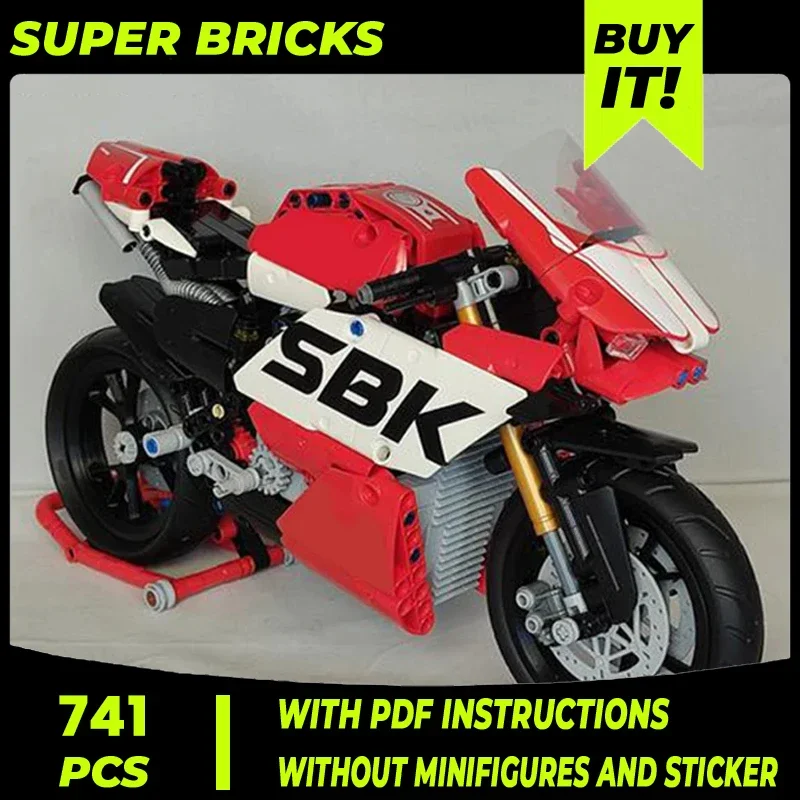 Строительные блоки Moc серия автомобилей высококлассные мотоциклы технические