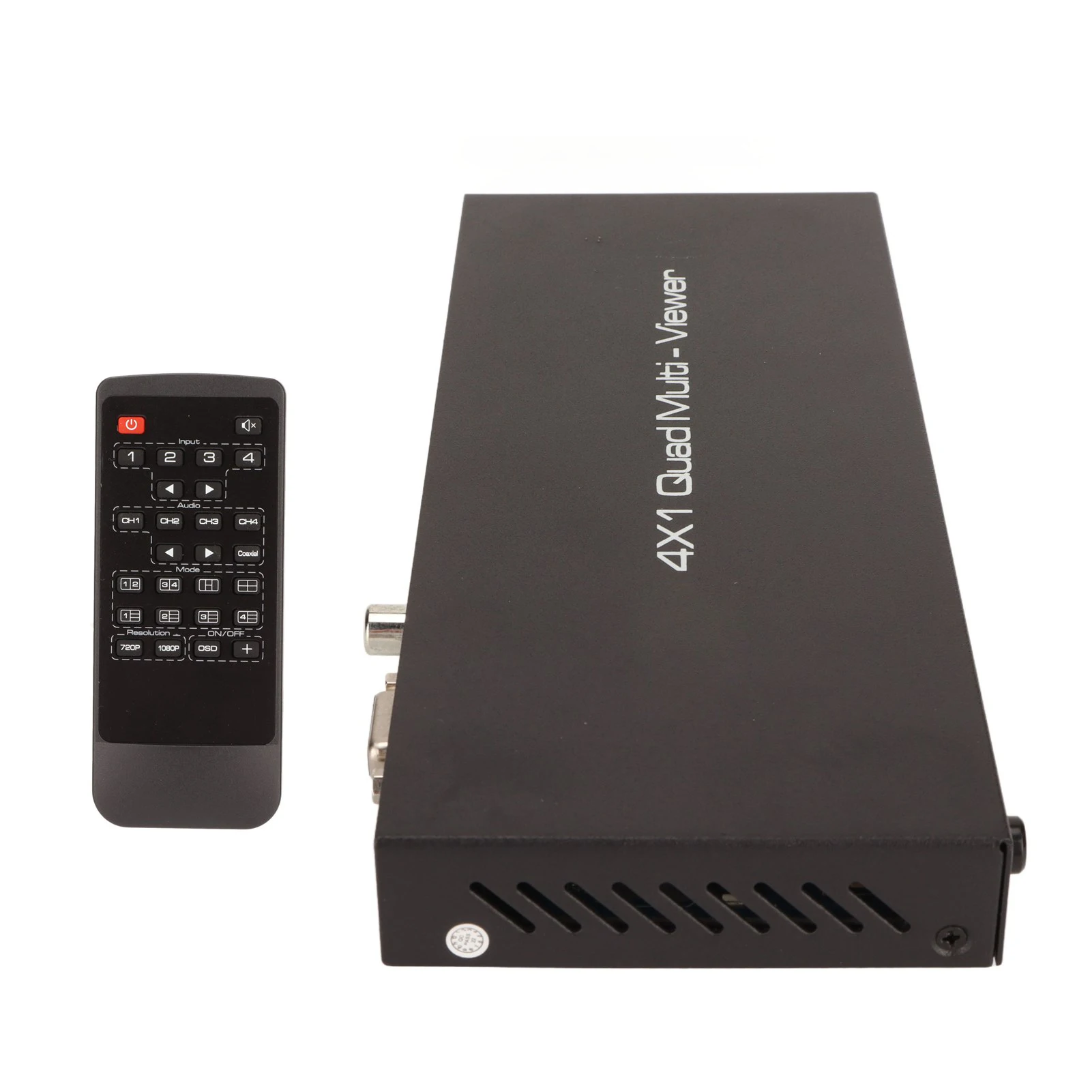 HD Multimedia Interface 4x1 Quad Multi Viewer 4 in 1 Out Switcher 100‑240V US Plug
