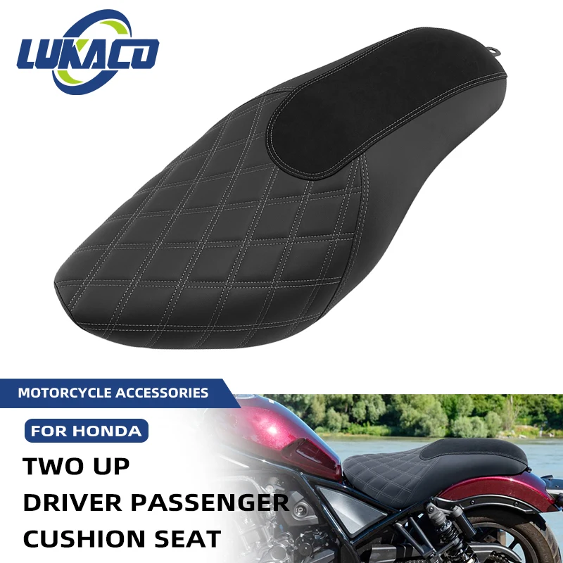 

Мотоциклетное двухместное переднее водительское заднее пассажирское сиденье с прошивкой, седло для Honda Rebel 1100 CMX 1100 2021-2025