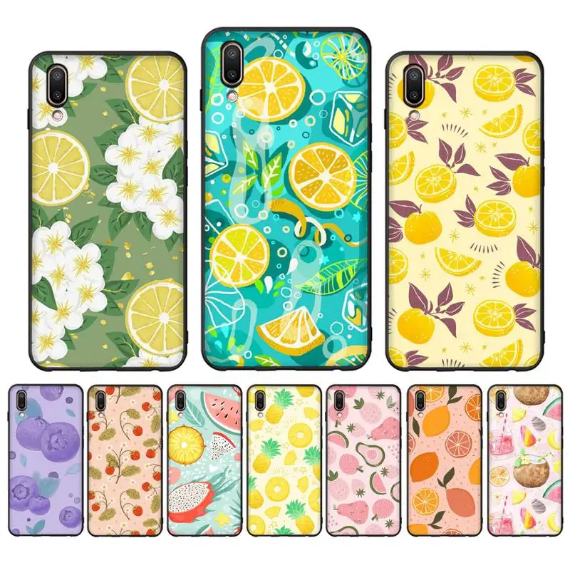 

Summer green leaves fruit Phone Case for Redmi 8 9 9A for Samsung J5 J6 Note9 for Huawei NOVA3E Mate20lite cover