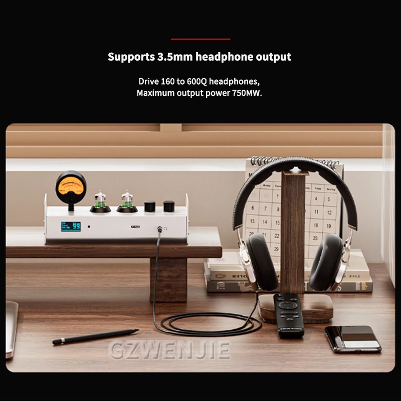 P1 PLUS Bluetooth ламповый предусилитель USB ЦАП усилитель для наушников с VU-метром