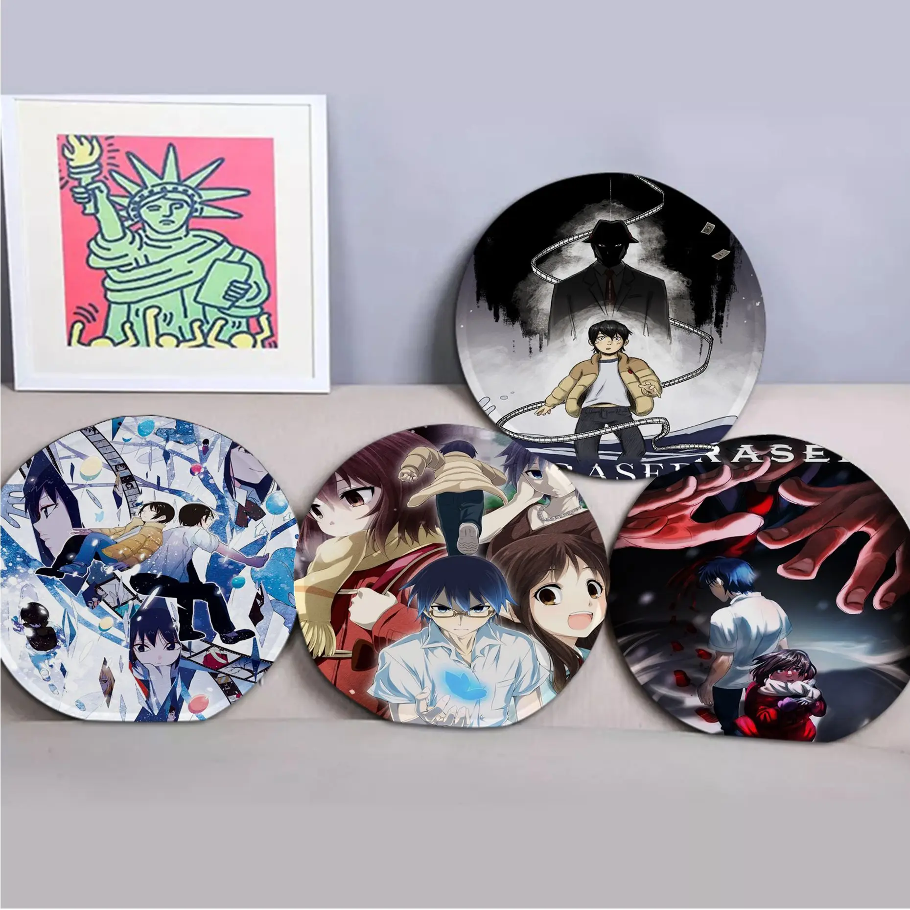 

Anime Erased Round Plush Cushion Home Back Cushion Soft Comfortable 50x50cm Seat Mat
