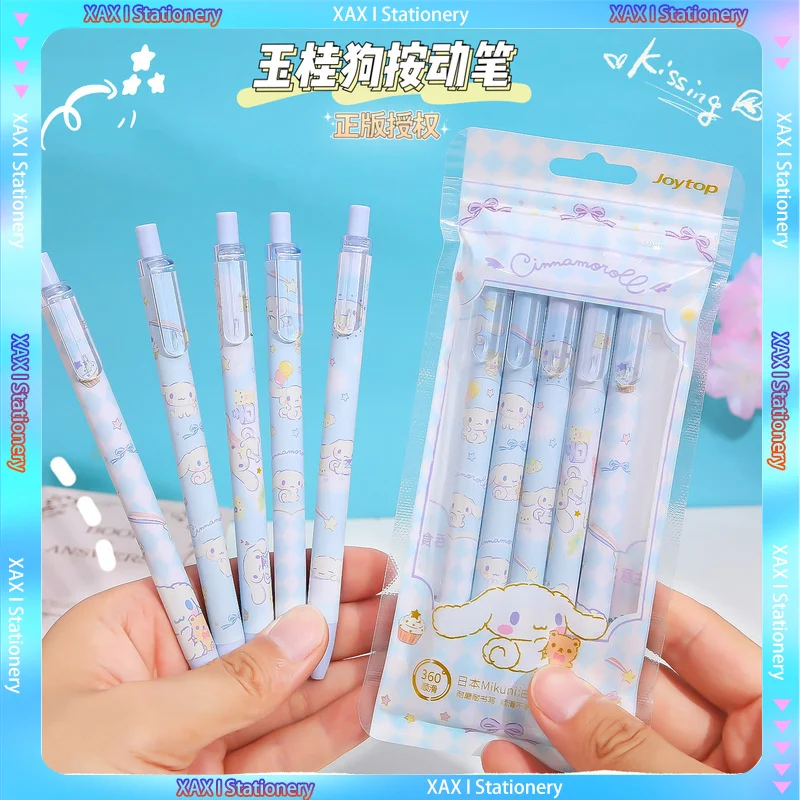 

Cartoon Sanrio Press Pen Cinnamoroll Kawaii Gel Pen I High Value Press Signature Pen 0.5mm Anime School Writing Supplies Gift