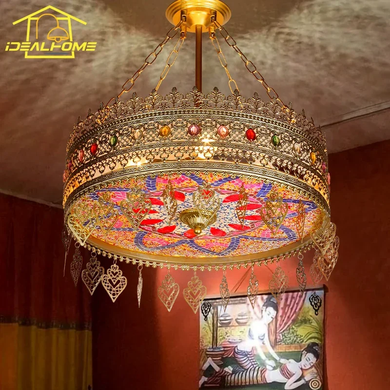 Турецкий дизайн богемные экзотические витражи подвесные светильники
