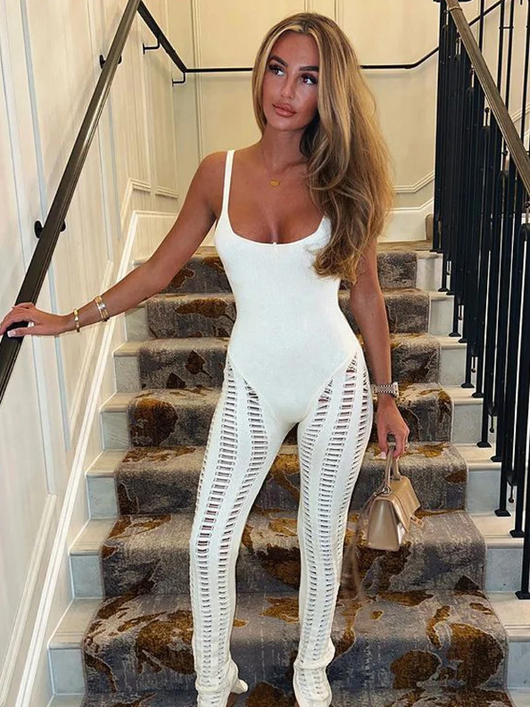 

Женский трикотажный комбинезон без рукавов, с квадратным вырезом