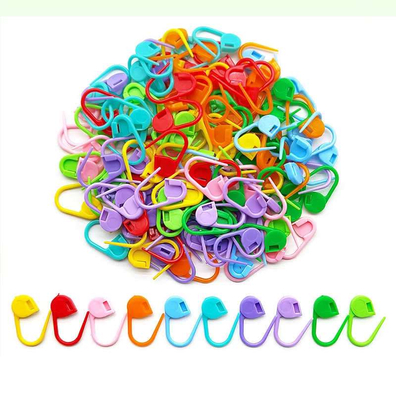 

1000PCS Colorful Plastic Knitting Tool Mini Resin Clips Pins Locking Stitch Markers Crochet Sewing Needle Clip Hooks for Sweater