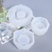 heart hexagonal octagonal flower pot clay molds cement concrete silicone mould succulent plants resin mold plaster mold 3 styles