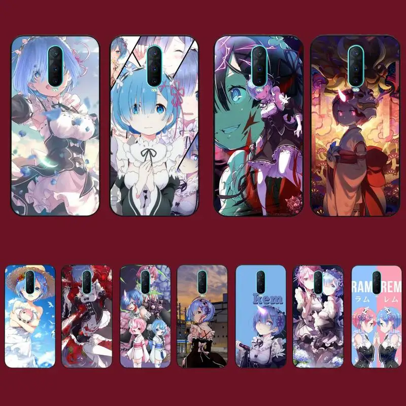 

BANDAI ReZERO Ram Rem Anime Phone Case for Vivo Y91C Y11 17 19 17 67 81 Oppo A9 2020 Realme c3