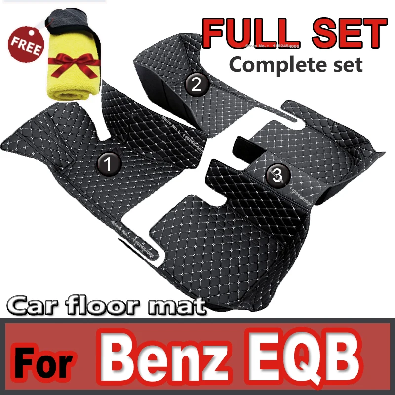 

Car Floor Mats For Mercedes Benz EQB 2022 Custom Auto Foot Pads Automobile Carpet Cover Interior Accessories