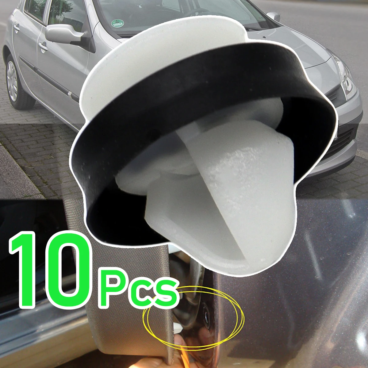 

10X для Renault Oroch Sandero/Stepway II Scénic III IV, передняя внутренняя молдинг, зажимы для отделки, боковая дверная панель, резиновое уплотнительное кольцо