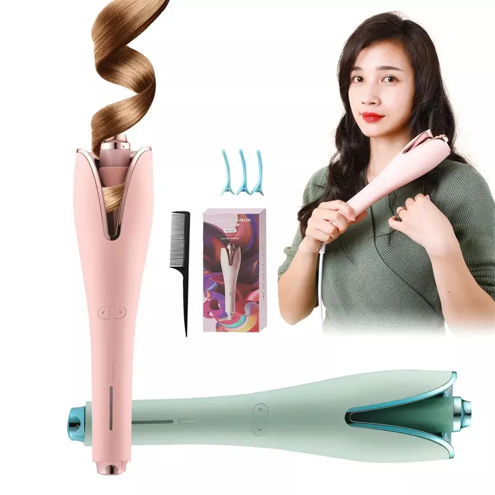 Auto Rotating Hair Curler Automatic Curling Iron Curler Silky Curls Fast Heating Spin and Curl Curler Hair Waver Styling Tool