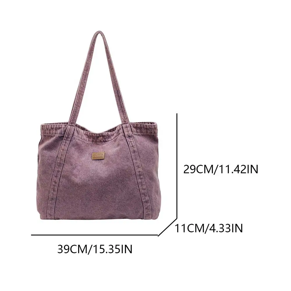 Женская джинсовая сумка на плечо повседневная подмышки большая вместительная