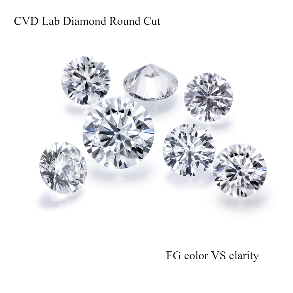 YanYao ювелирные изделия новые свободные CVD лабораторные алмазные круглые резки без