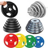 hand grasp paint baking environmental protection barbell piece 5cm large hole rubber coated weight plates fitness barbell