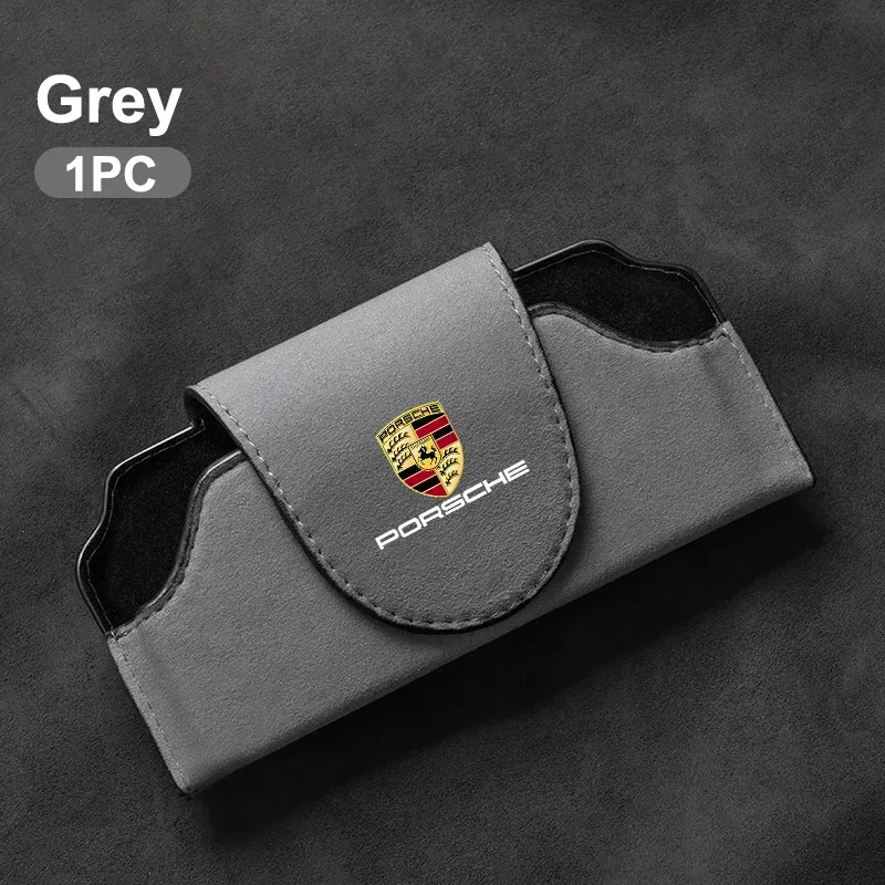 Замшевый автомобильный чехол для очков коробка хранения зажим Porsche Cayenne Panamera Macan