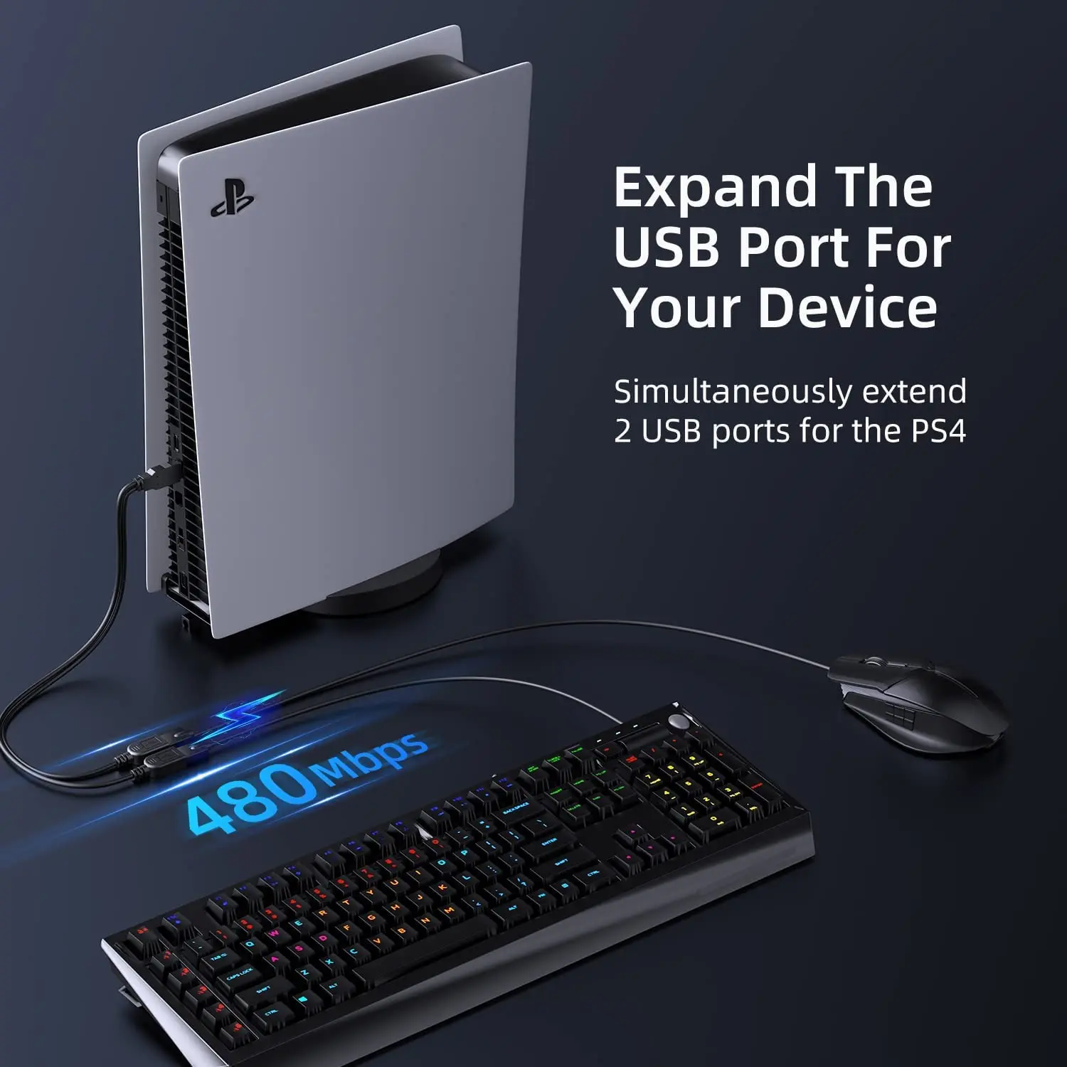 Разветвитель Y-образного кабеля USB 2 0 1 штекер на гнезда удлинитель адаптер