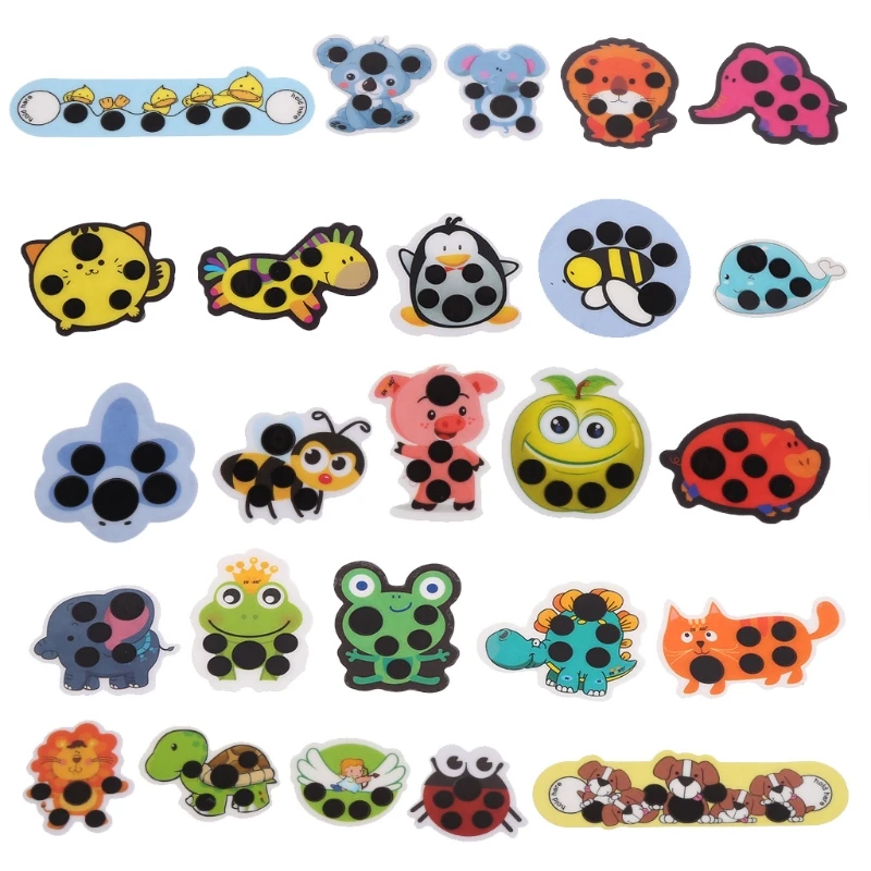 

5Pcs Baby Kid Forehead Cartoon for Head Thermometer Fever Body Temperature Test Hot Sticker Decal Color-changing