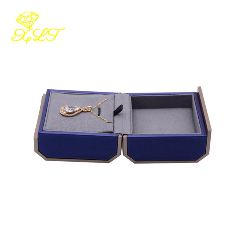 Blue Octagonal Magnetic Jewelry Box Pendant Bracelet Set Box For Necklace Jewelry Packaging Jewelry Organizer Storage