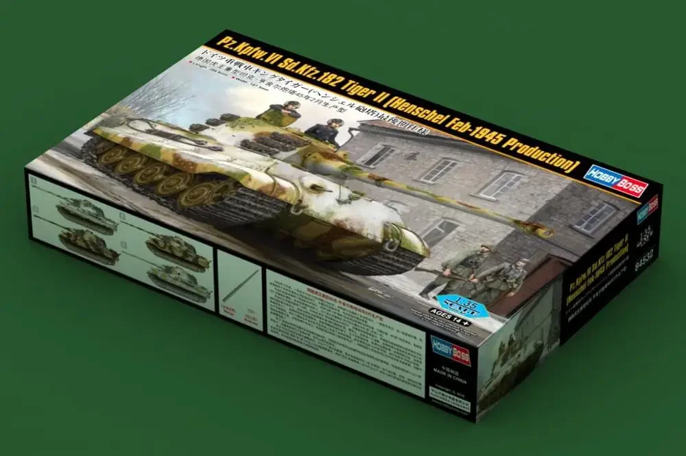 HobbyBoss 84532 МАСШТАБ 1/35 PZ.KPFW.VI SD.KFZ.182 TIGER II HENSCHE I FED-1945 комплект масштабной модели