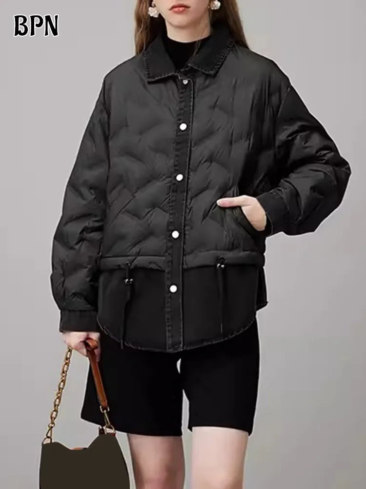 Парка женская однобортная составного