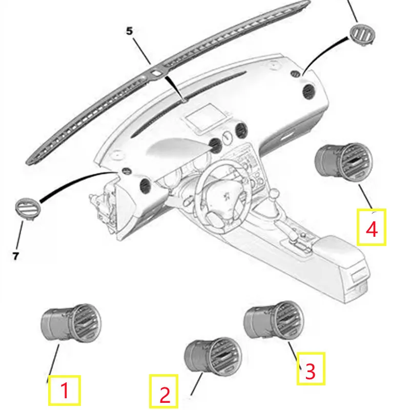 

8265CQ 8265CP 8265CN для Peugeot 308cc 308sw 408 RCZ воздуховыпускное отверстие автомобиля 8265MH 8265MG