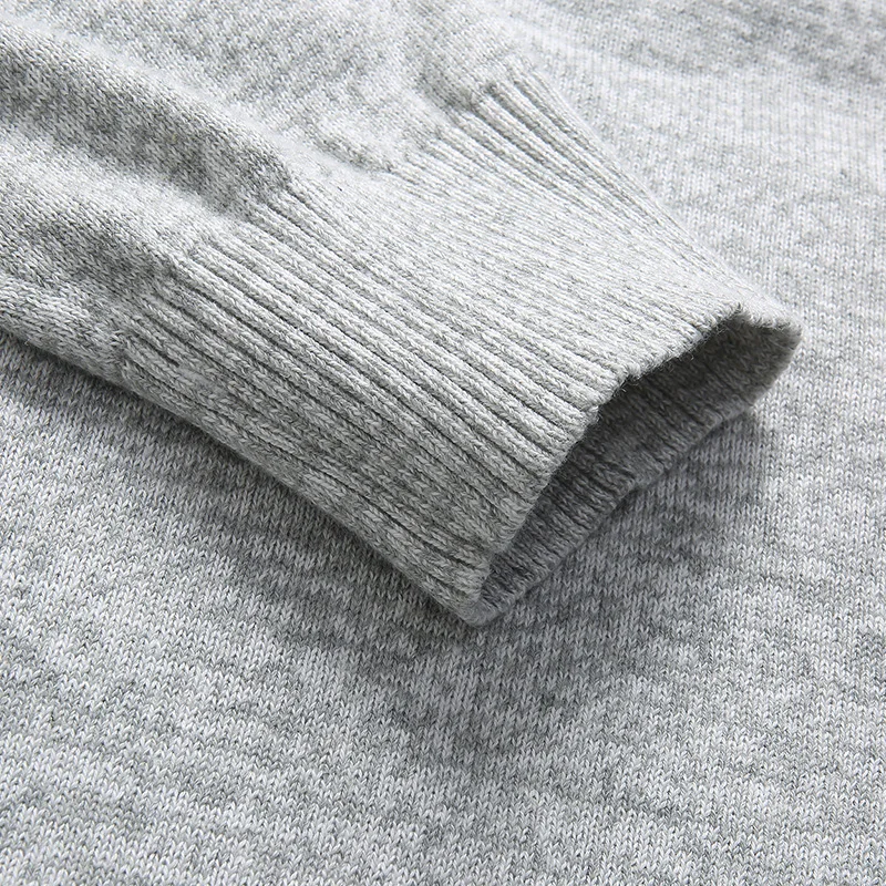 Men's Sweater Solid Pullover 100%Cotton Jumpers For Seasons Comfort Wear Knitted Fashion O-Neck Male Clothing Size S to 2XL |