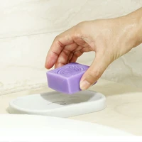 drain soap box bathroom plastic holder washroom coverless soap case solid color container beige white grey