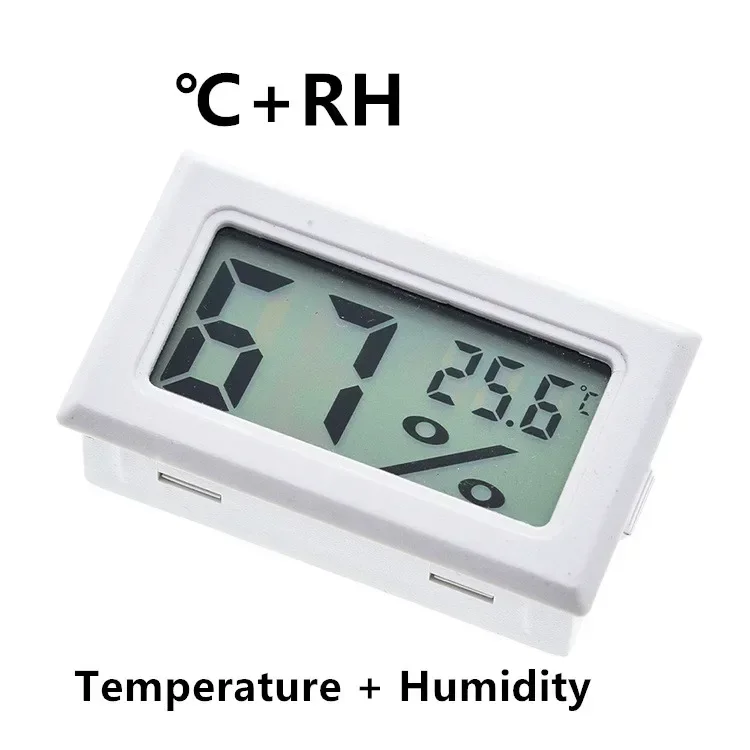 

Мини цифровой термогигрометр ABS черный/белый