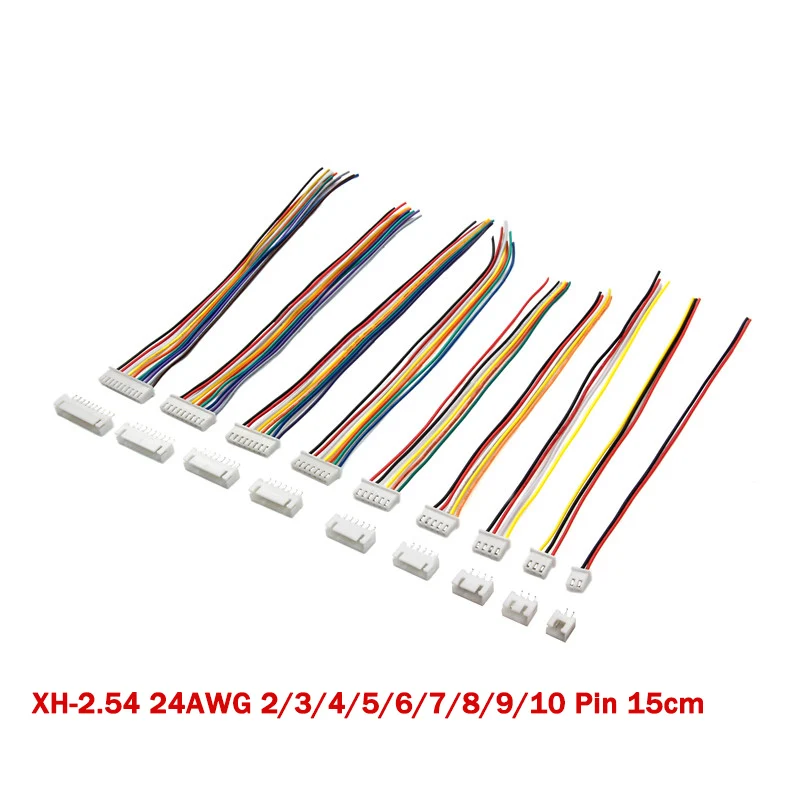 

10 шт. 1,5 2,0 2,54 ZH/PH/XH, гнездовой разъем 2/3/4/5/6/7/8/9/10P, шаг контакта с кабелем, провод 15/30 см