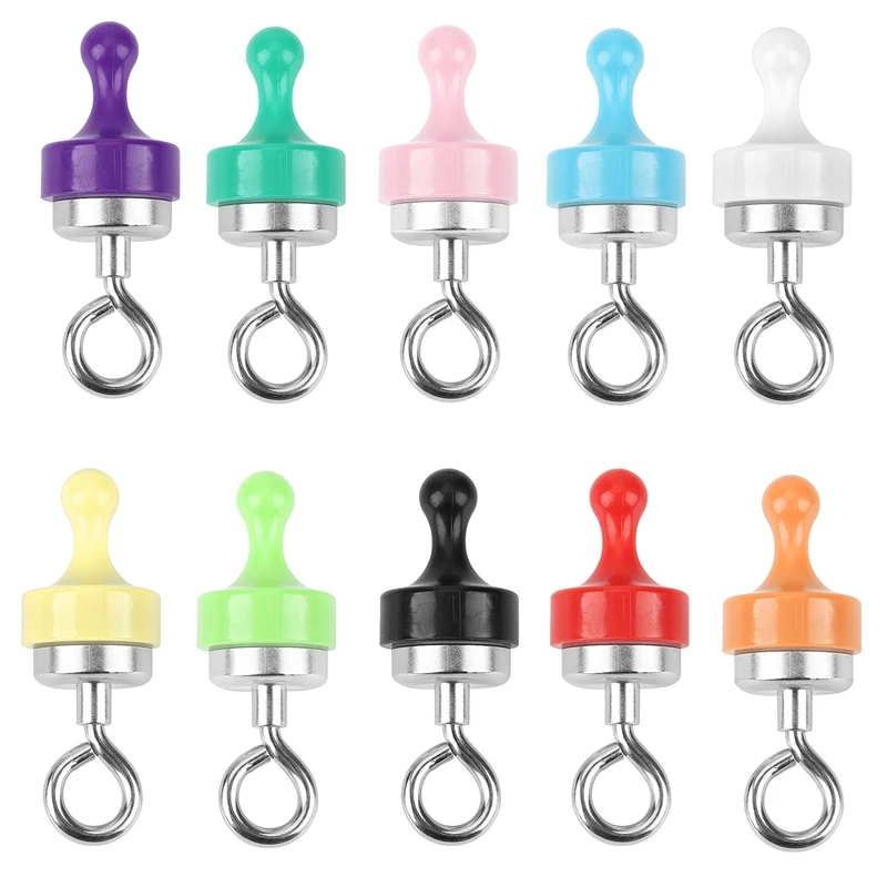 

10PCS Color Magnet Hanger Connection Buckle, Multi-Function Carabiner, Outdoor Tent, Strong Magnetic Buckle
