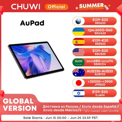 Планшет Chuwi AuPad, 10.95", 8/128ГБ, Wi-Fi+4G, Android