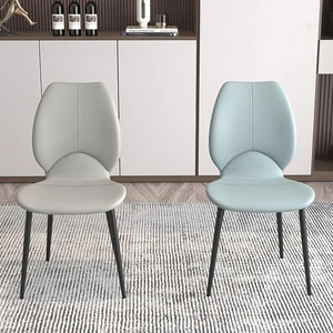 Kitchen Nordic Dining Chairs Salon PU Leather Modern Luxury Dining Chairs Design Cadeiras De Jantar Dining Room Furniture WK50CY