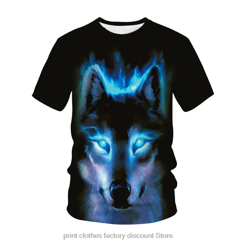 

Новые 3D мужские футболки с рисунком "Волк", летняя женская футболка с коротким рукавом и круглым вырезом