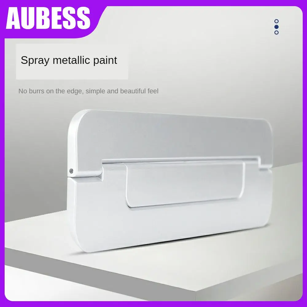 

Abs Laptop Stand Invisible Portable Cooling Stand Stable Folding Bracket Metal Texture Laptop Holder Heightening Silver/gray