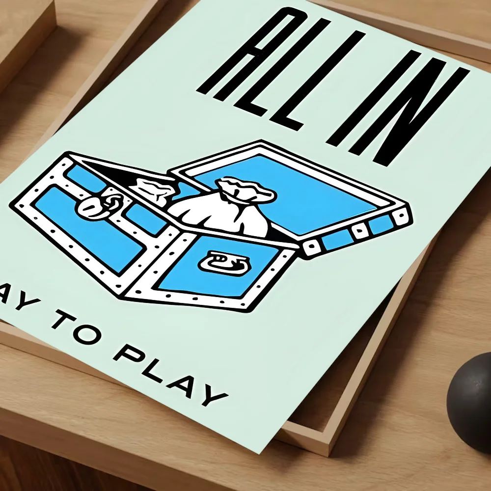 Монополия миллионов долларов DIY липкий постер необычная наклейка на стену для