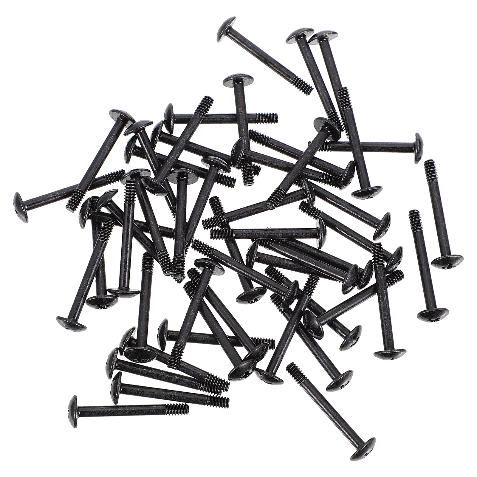 

50pcs Black Rivets 3cm Screws Tapping Screw Round Head Metal Screws