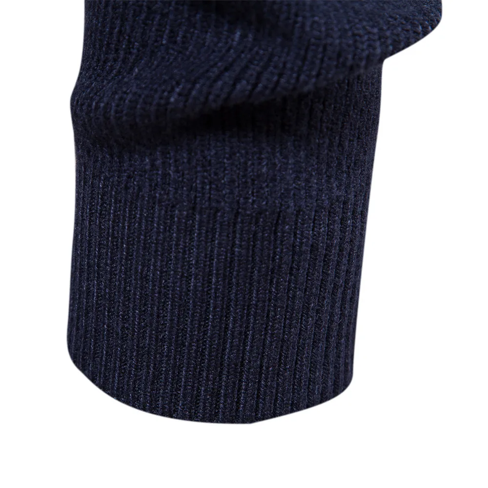 Men's Cardigan Mens Thicken Zipper Sweaters Coat Autumn Solid Color  Stand Collar Cardigans For Men Fashion Basic Clothing