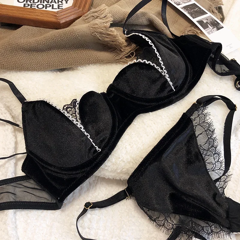 Новинка 2022 Женский бархатный сексуальный комплект нижнего белья тонкое