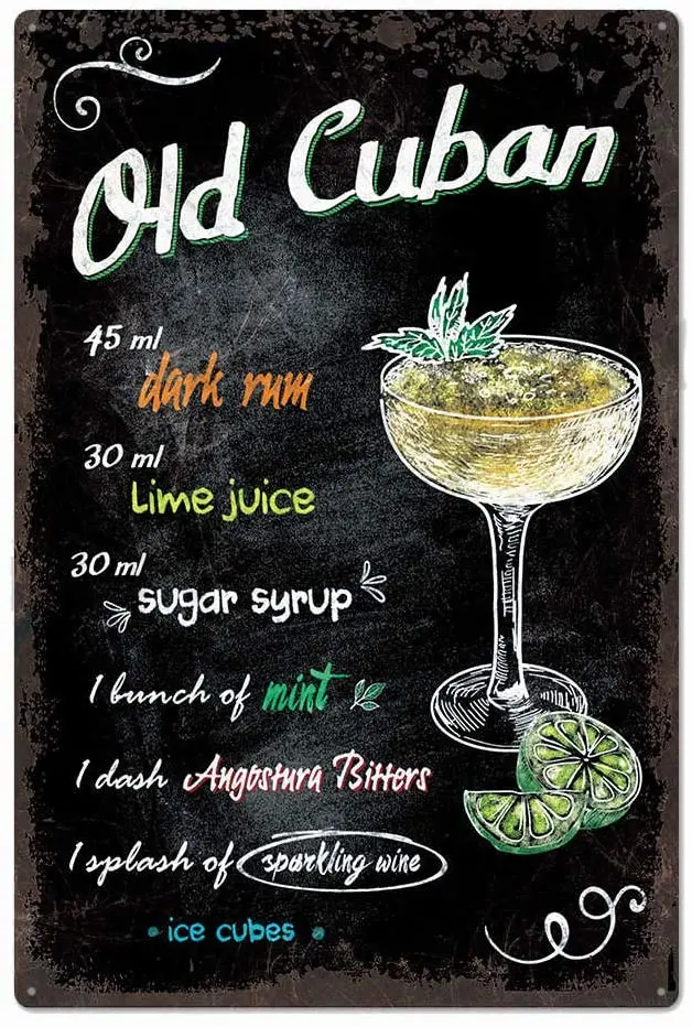 Оригинальный винтажный дизайн открытый коктейль Spritz оловянный рецепт